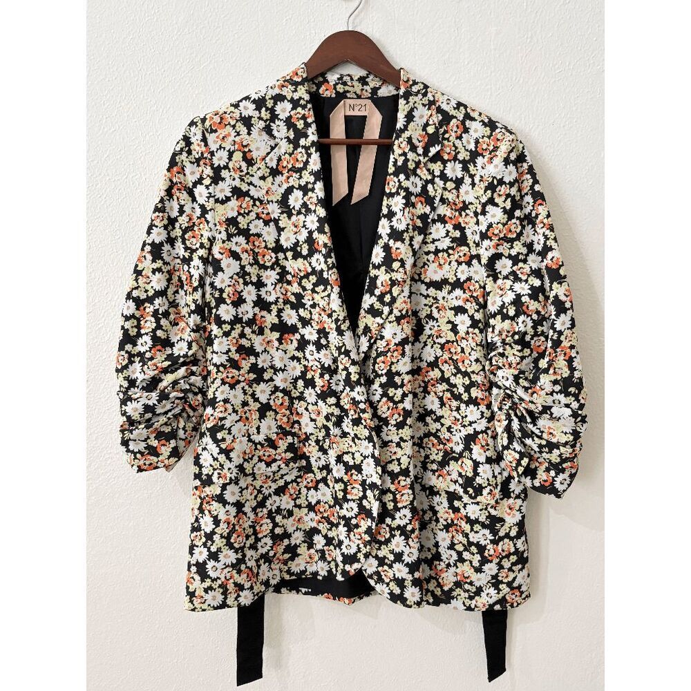 No.21 Jacket Blazer Floral Viscose Size 42 Italy Women's 6 Medium US